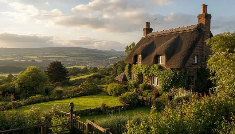 Rock House Cottage overlooking the Teign Valley on the edge of Dartmoor National Park in Devon.